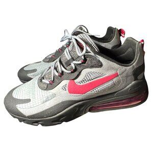 Nike Air Max 270 React Sneakers Gray & Red Size 11.5 Mens Athletic Shoes Lightwe